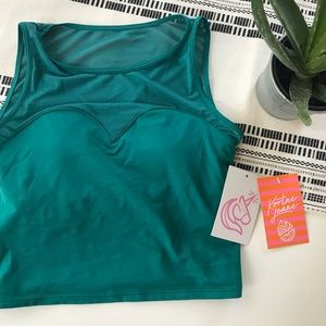 KORTNI JEANE SWEETHEART NETTED TOP